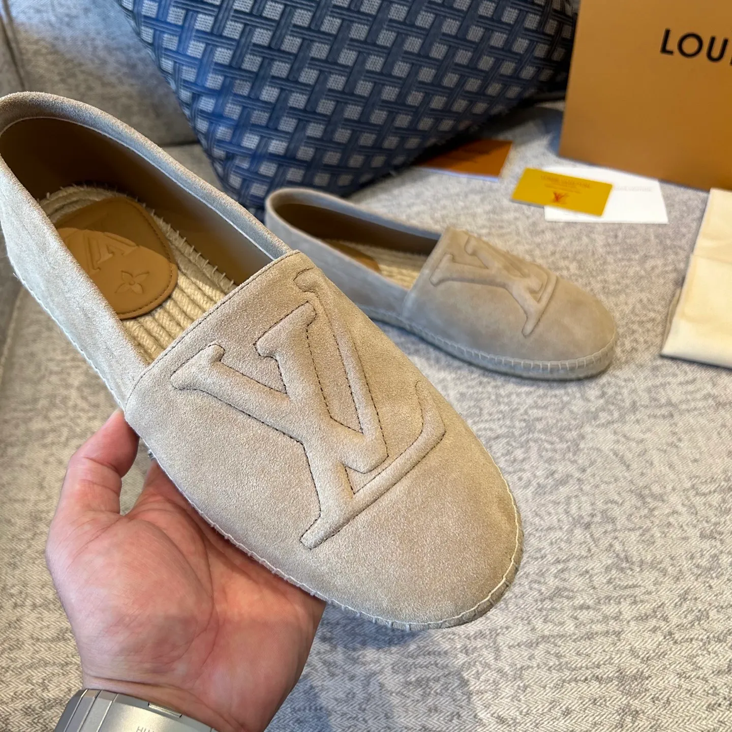 [L Family] Top P: 720💰-Size: 39-44 (customized at 38.45.46) L Family Freesstyle Men's Fisherman Shoes. 2026 Overseas🎆🎆[Spring and Summer New Style: Lv Fisherman Shoes] Material: calf suede, cowhide𥚃, rubber injection process, hemp rope with rubber outsole.